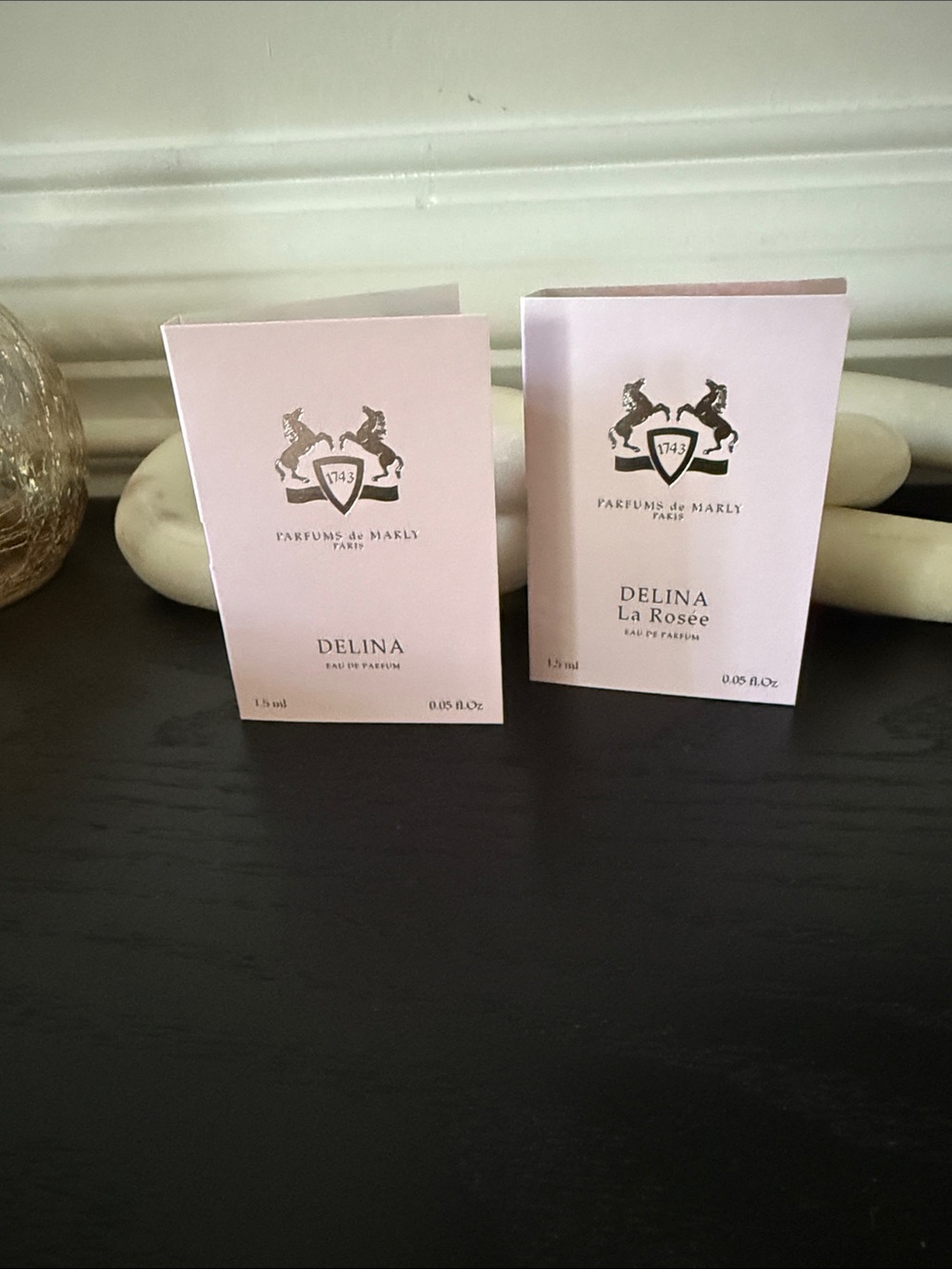 Delina  Sample 1.5 ml each
Delina La Rosee 1.5 ml each
2 samples